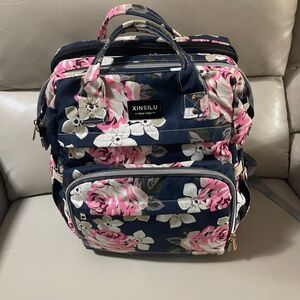 FLORAL XINSILU Baby Diaper Bag- 3 in 1  Backpack with Changing Station
